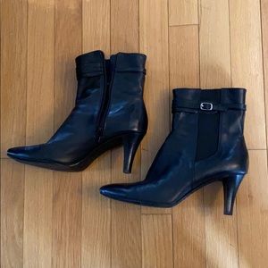 Nine West Black Leather Booties